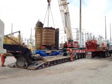 Trafalgar-Oakville Heavy Equipment Operating for removal of Transformer