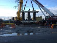 Vaughan Heavy Equipment Operating for removal of Transformer