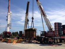Vaughan Heavy Equipment Operating for removal of Transformer