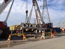 Vaughan Heavy Equipment Operating for removal of Transformer