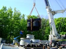 Niagra Fall Heavy Equipment Operating for removal of Transformer