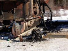 Smooth Rock Falls Heavy Equipment Operating for removal of Transformer